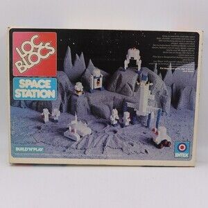 Loc Blocs Space Station Build-N-Play Playset – Vintage 400+ Piece Set